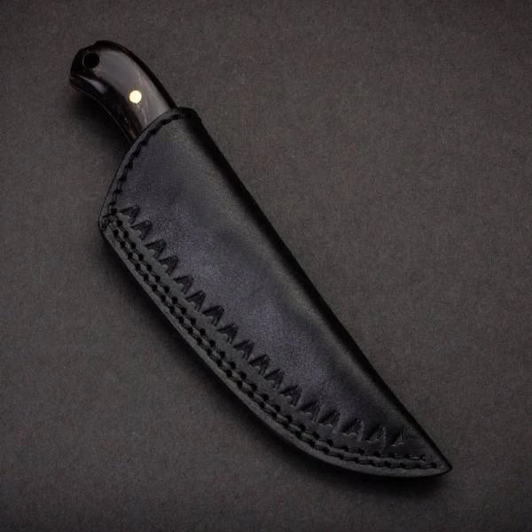 Couteau Skinner En Acier Damas Fait Main Avec Un Manche En Bois 6 Couteau Skinner En Acier Damas Fait Main Avec Un Manche En Bois – Image 6