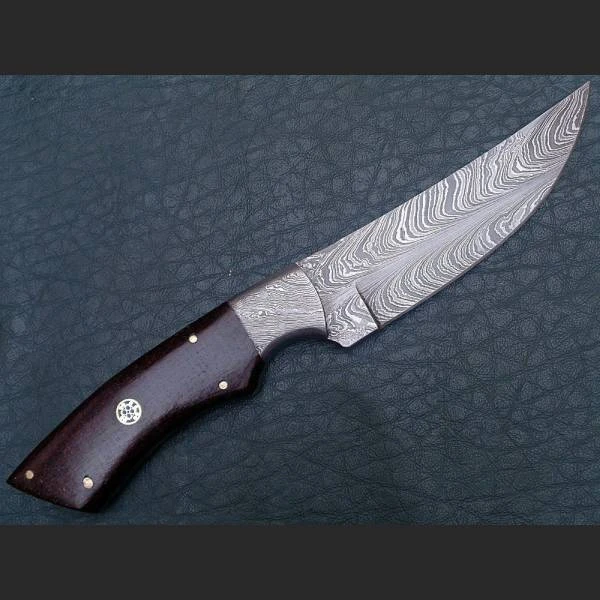 Couteau De Chasse Motif Plume En Damas 2 Couteau De Chasse Motif Plume En Damas – Image 2
