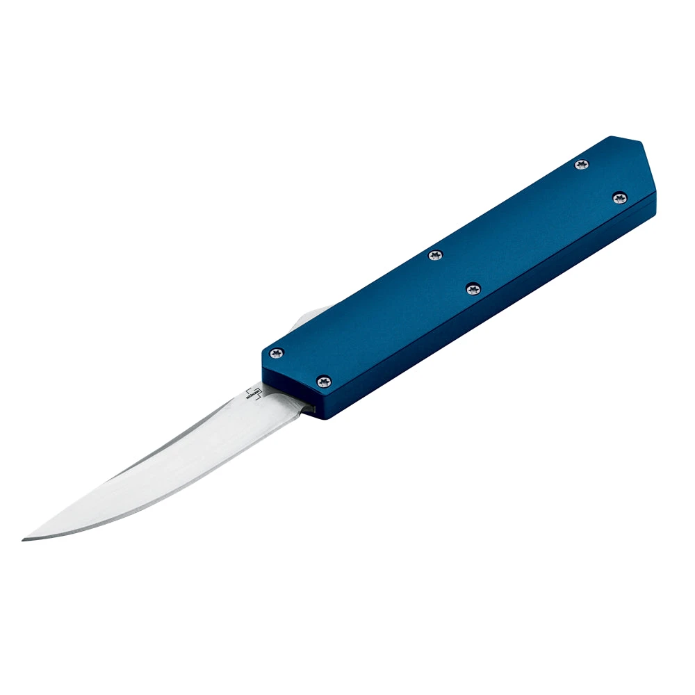 Couteau Automatique Kwaiken OTF Bleu Manche Aluminium Boker Plus 1 Couteau Automatique Kwaiken OTF Bleu Manche Aluminium Boker Plus