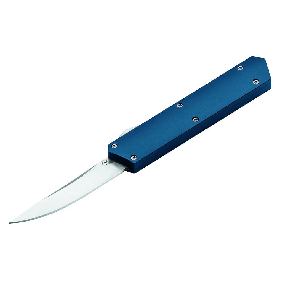 Couteau Automatique Kwaiken OTF Bleu Manche Aluminium Boker Plus 2 Couteau Automatique Kwaiken OTF Bleu Manche Aluminium Boker Plus – Image 2
