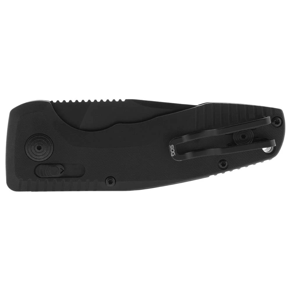Couteau Automatique SOG-TAC Auto Compact Tanto Serrated Manche Aluminium Sog 2 Couteau Automatique SOG-TAC Auto Compact Tanto Serrated Manche Aluminium Sog – Image 2