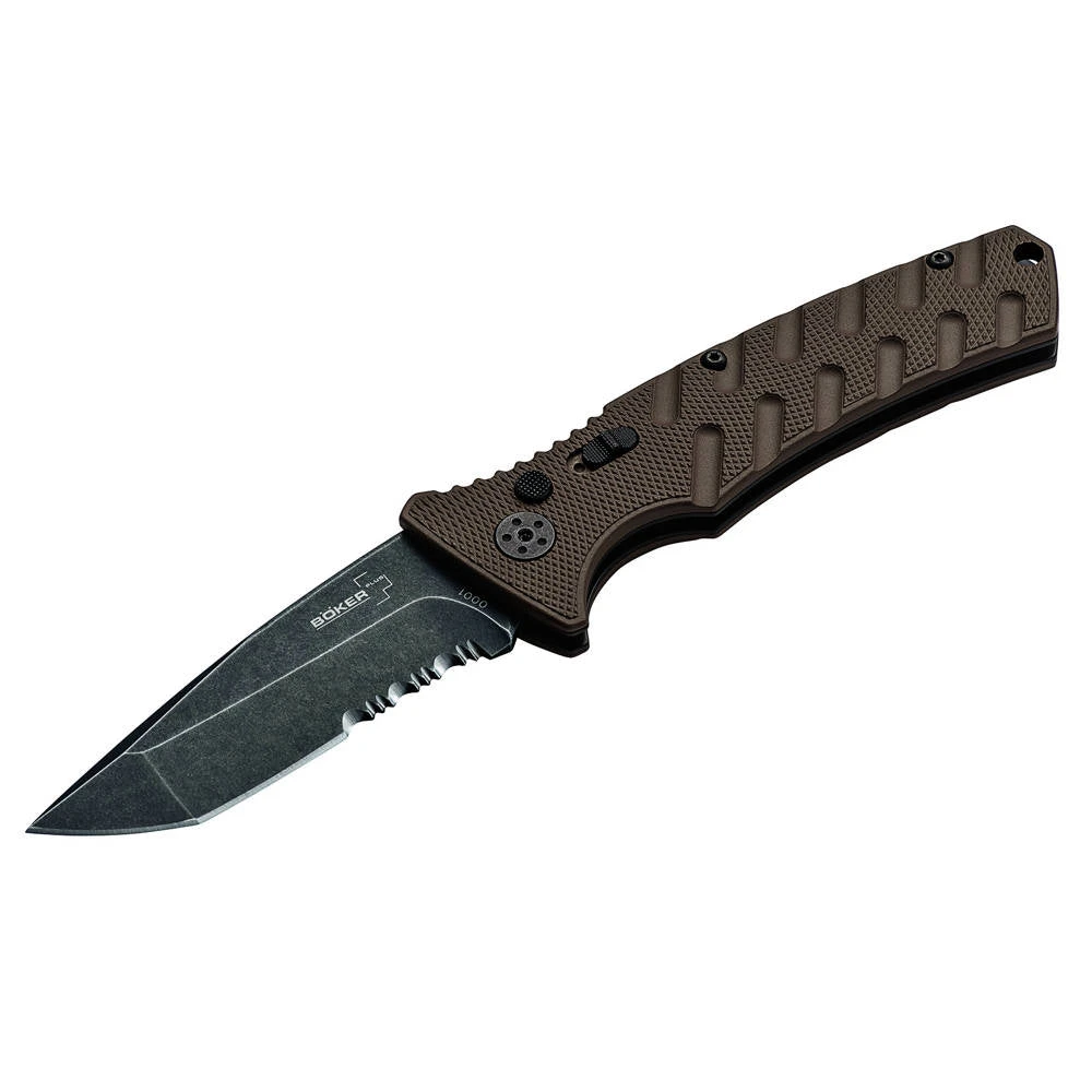 Couteau Automatique Strike Coyote Tanto Manche Aluminium Boker Plus 2 Couteau Automatique Strike Coyote Tanto Manche Aluminium Boker Plus – Image 2