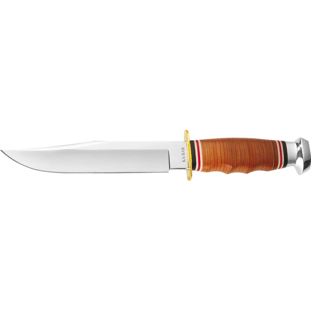 Couteau Bowie Manche Cuir Kabar 1 Couteau Bowie Manche Cuir Kabar