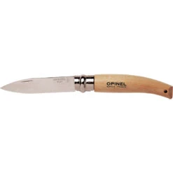 Couteau Pliant Français De Jardin Inox N°08 Manche Hêtre Opinel