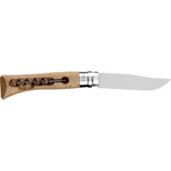 Couteau Pliant Multi-fonctions Tire Bouchon Inox N°10 Manche Hêtre Opinel