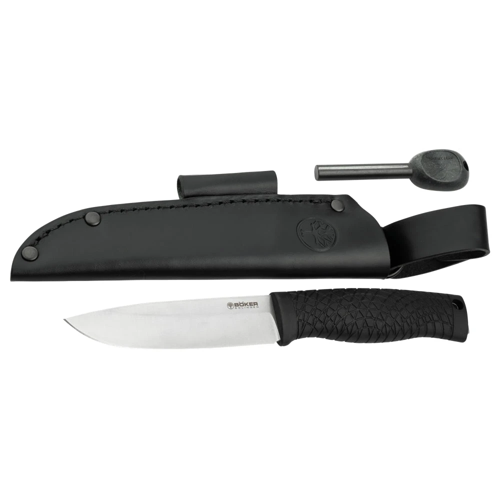 Couteau De Chasse Bronco Manche TPE Boker 1 Couteau De Chasse Bronco Manche TPE Boker