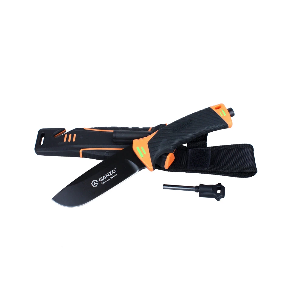 Couteau De Chasse Firebird Orange Manche ABS Ganzo 1 Couteau De Chasse Firebird Orange Manche ABS Ganzo