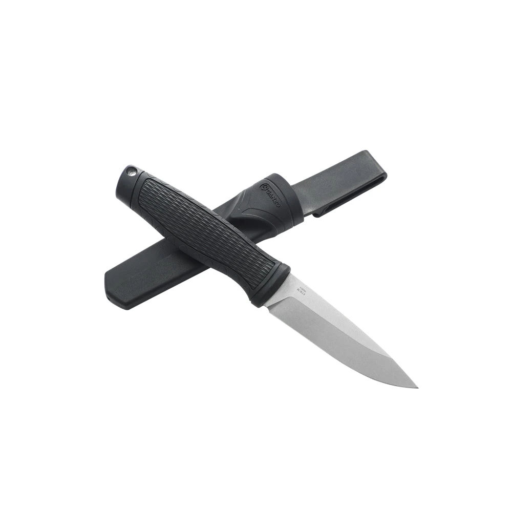 Couteau De Chasse G806 Noir Manche PP+TPR Ganzo 4 Couteau De Chasse G806 Noir Manche PP+TPR Ganzo – Image 4