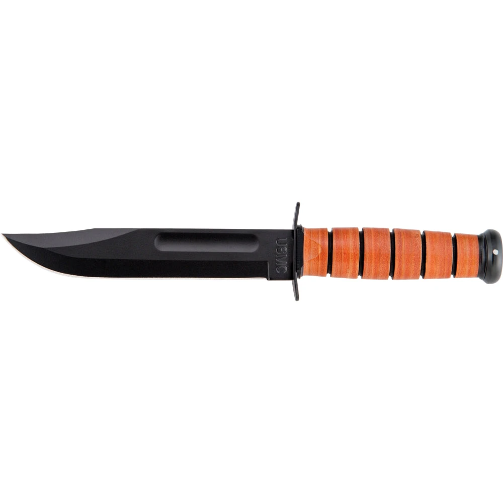 Couteau De Chasse USMC Manche Cuir Kabar 1 Couteau De Chasse USMC Manche Cuir Kabar