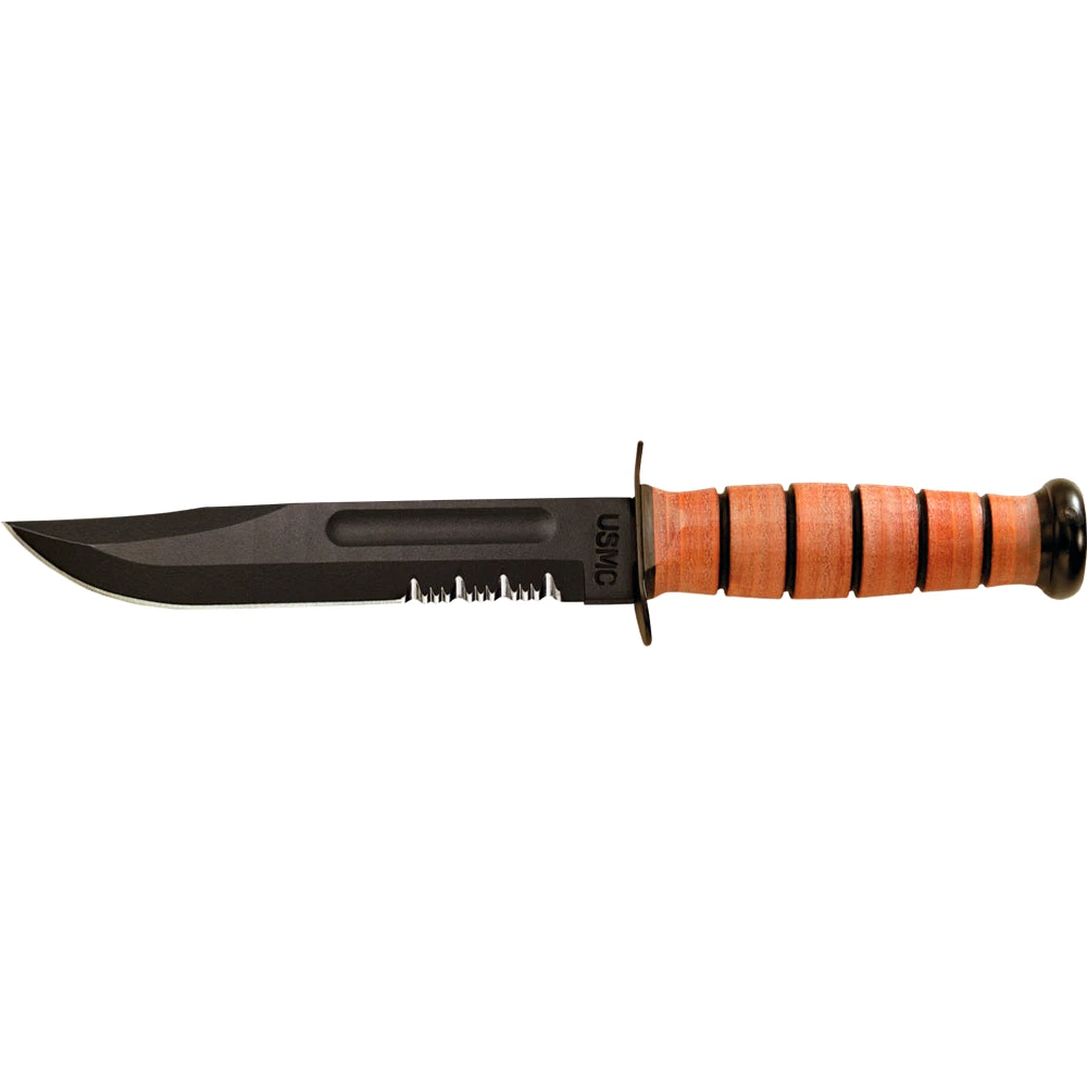 Couteau De Chasse USMC Mixte Manche Cuir Kabar 1 Couteau De Chasse USMC Mixte Manche Cuir Kabar