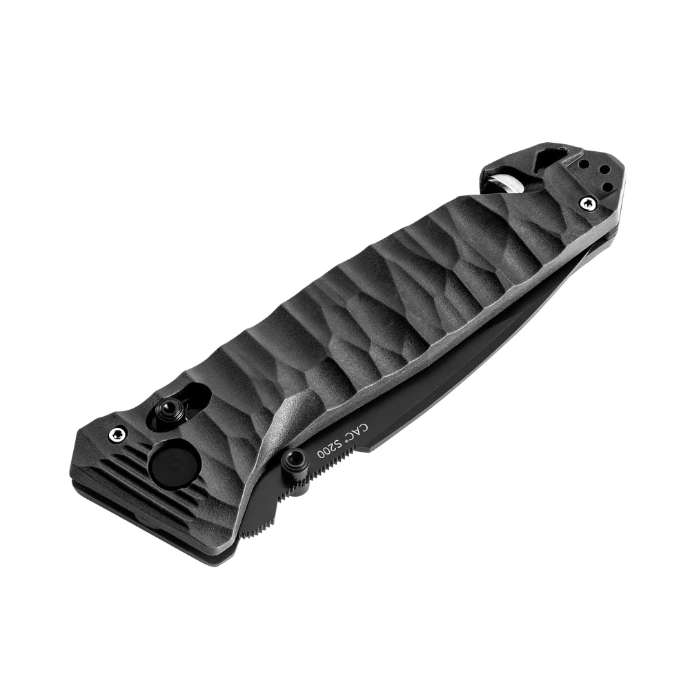Couteau De Poche CAC S200 Mixte Toxifié 3 Fonctions Noir Manche PA6 Toxifié TBOUTDOOR 2 Couteau De Poche CAC S200 Mixte Toxifié 3 Fonctions Noir Manche PA6 Toxifié TBOUTDOOR – Image 2