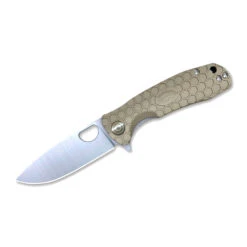 Couteau De Poche Flipper D2 Medium Tan Manche FRN Honey Badger