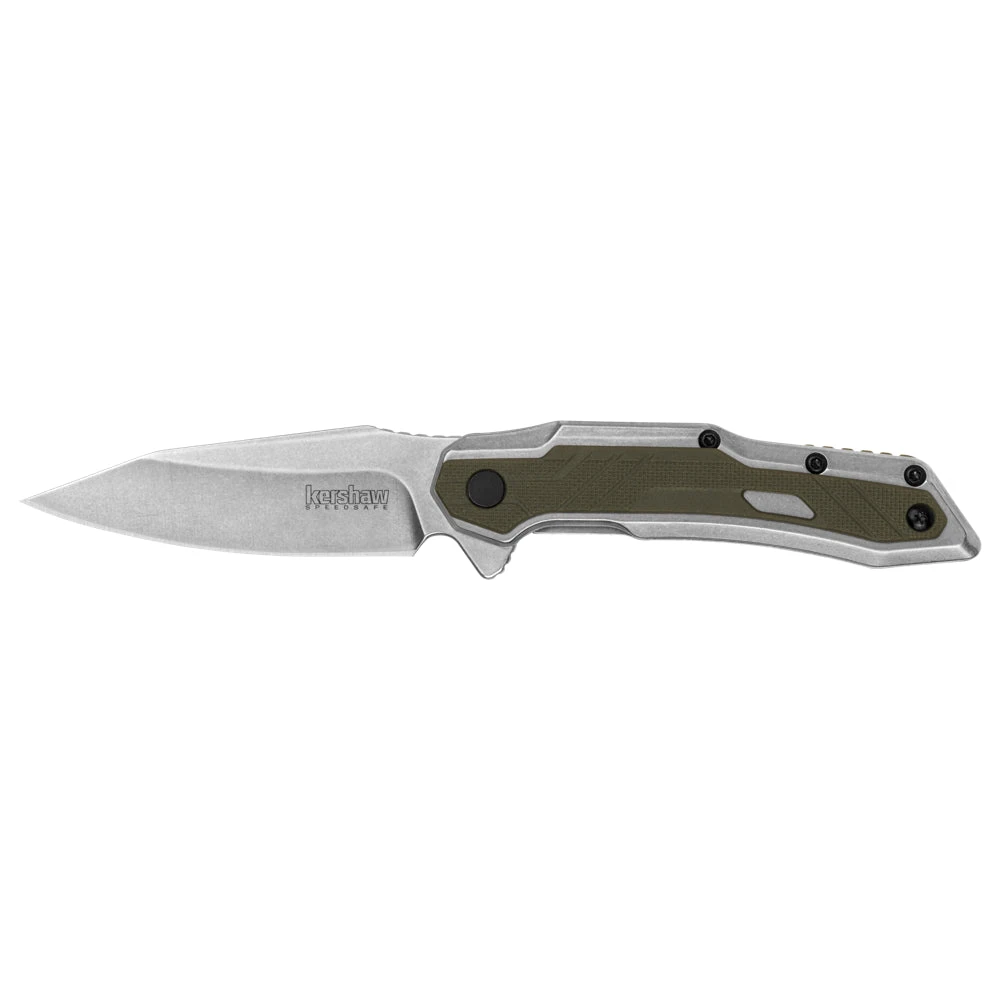 Couteau De Poche Salvage Manche Acier/GFN Kershaw 1 Couteau De Poche Salvage Manche Acier/GFN Kershaw