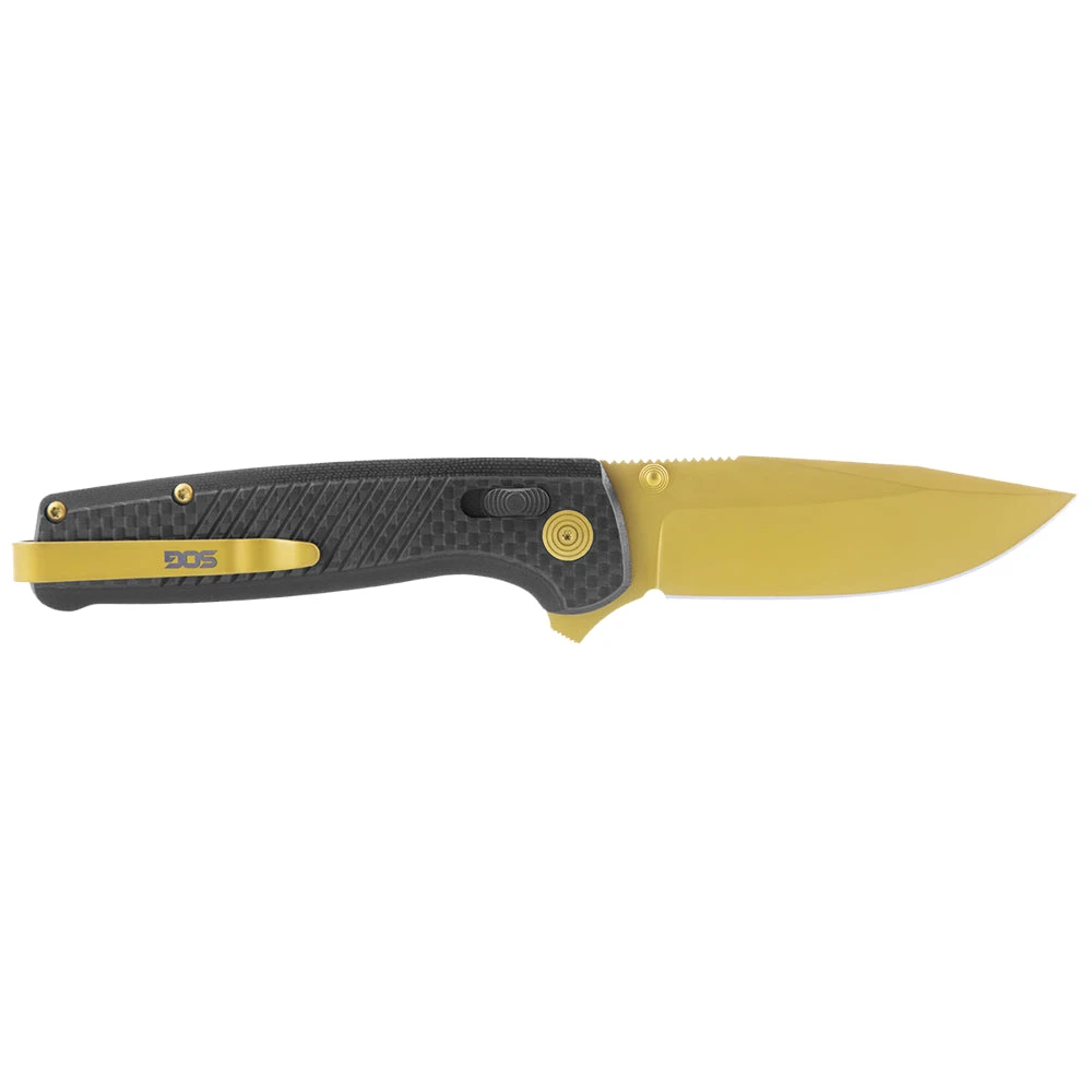 Couteau De Poche Terminus XR LTE Gold Manche Fibre De Carbone SOG 3 Couteau De Poche Terminus XR LTE Gold Manche Fibre De Carbone SOG – Image 3
