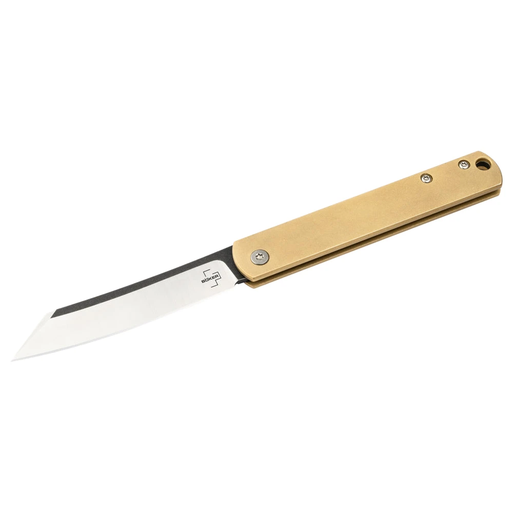 Couteau De Poche Zenshin 42 Brass Manche Laiton Boker Plus 1 Couteau De Poche Zenshin 42 Brass Manche Laiton Boker Plus