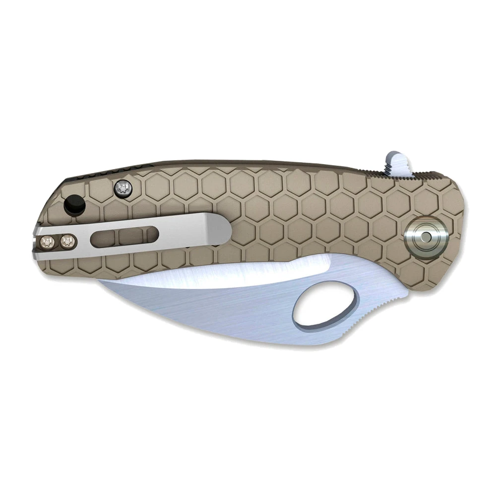 Karambit Claw Large Tan Serrated Manche FRN Honey Badger 1 Karambit Claw Large Tan Serrated Manche FRN Honey Badger