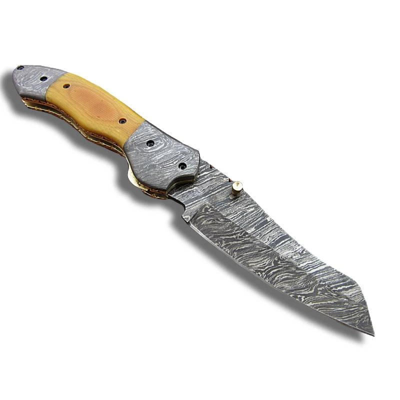 Couteau De Poche Avec Manche En Micarta Orange 1 Couteau De Poche Avec Manche En Micarta Orange