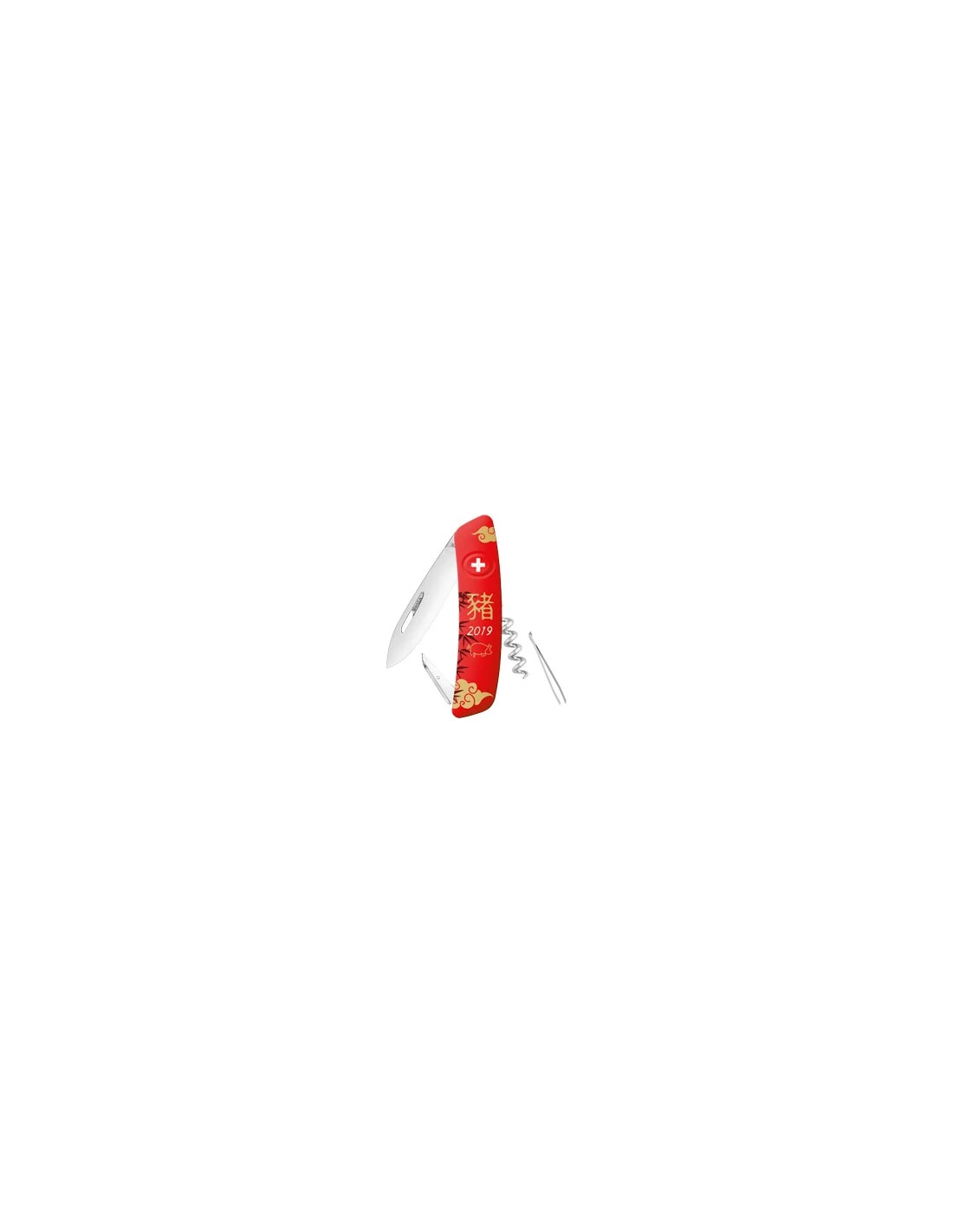 Couteau Suisse Swiza D01 Nouvel An Chinois 2019, Rouge 1 Couteau Suisse Swiza D01 Nouvel An Chinois 2019, Rouge